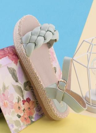 Стильные бирюзовые плетеные босоножки сандалии модные2 фото