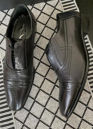 Новые кожаные итальянские туфли  от miraton  оригинал р.403 фото