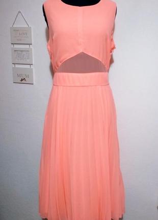 Роскошное фирменное неоновое платье миди плиссе с открытой спинкой супер качество!!! asos6 фото