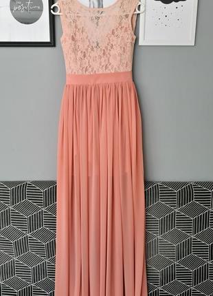 Шифонова сукня з мереживом