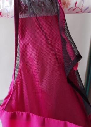 Платье летнее, легкое шифоновое коралловое миди платье2 фото