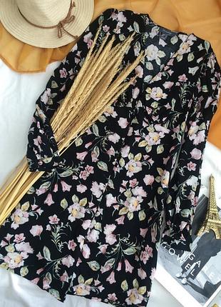 Платье на пуговицах цветочный принт от primark