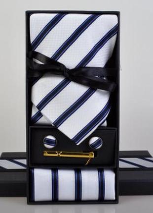 Набір краватку, запонки, затиск, нагрудний хустку (паші)1 фото