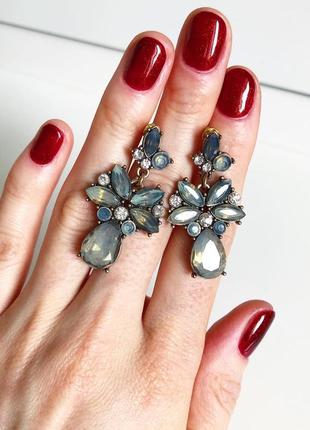 Шикарные серьги с камнями