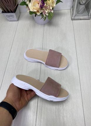 Шльопанці шльопанці тапочки натуральна замша