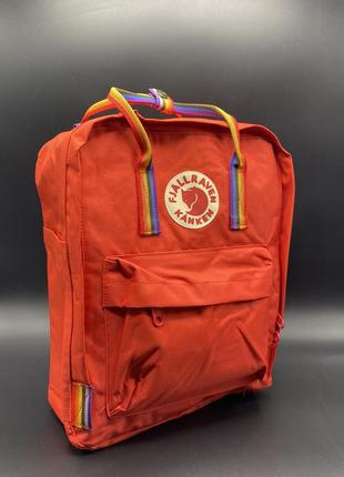 Рюкзак fjallraven kanken classic, с радужными ручками, радужные, канкен4 фото