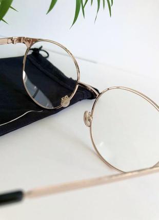 Имиджевые прозрачные очки стекло тонкая оправа asos3 фото