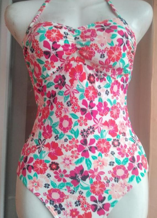 Ніжний новий  купальник квітковий принт бренду marks & spencer uk 10 eur 382 фото