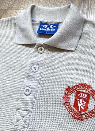 Чоловіча бавовняна ретро футболка поло umbro manchester united vintage4 фото