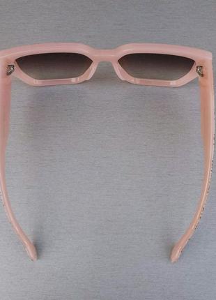 Gucci очки женские солнцезащитные розово пудровые с цветами градиент5 фото