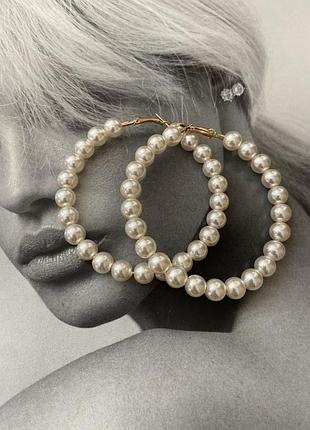 Вінтажні сережки кільця перли сережки