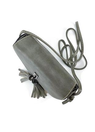 Сумочка-клатч світло-сіра3 фото