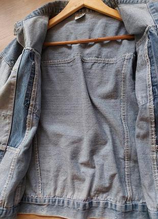 Джинсовая куртка, джинсовки l-xl светлого цвета6 фото