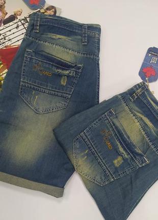 Тонкие джинсовые мужские шорты dsquared3 фото