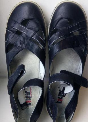 Туфли закрытые босоножки на липучке kacper р. 40 стелька 26 см.1 фото