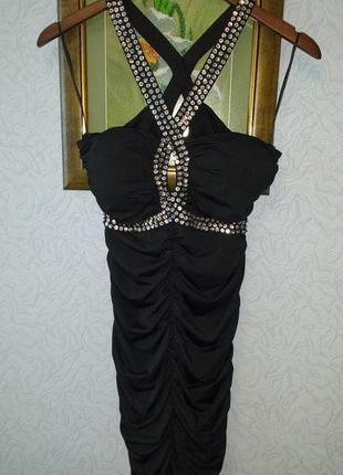 Платье коктейльное с драпировкой1 фото