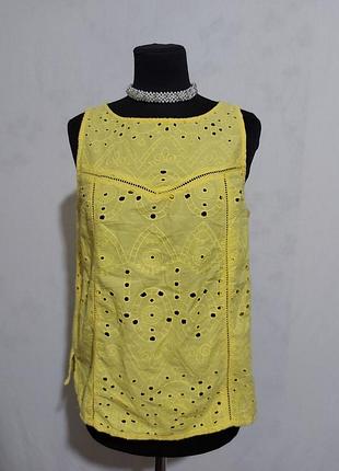 Красивенная блуза с прошвой с атласной завязкой на спинке