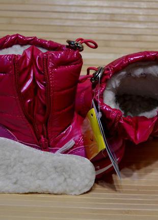 Зимние термо - сапожки дутики на девочку tom.m малиновые размеры 23 - 285 фото