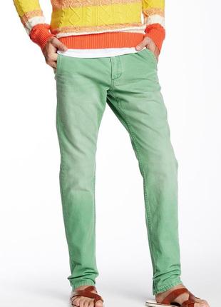 Штани чінос слім салатові w33 l32 scotch&soda 'bowie'