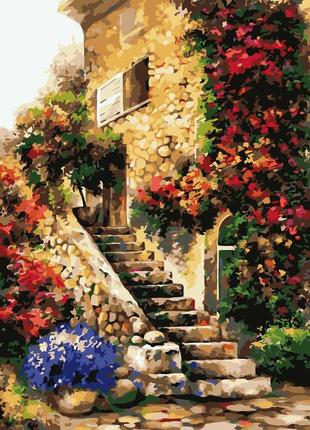 Картина по номерам цветочная лестница ориг