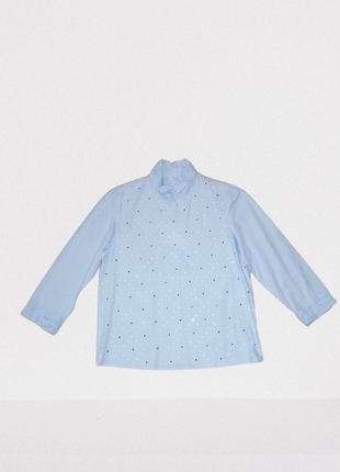 Блузка рубашка красивая с воротником-стойкой zara,р. xs/146-1587 фото