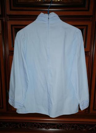 Блузка рубашка красивая с воротником-стойкой zara,р. xs/146-1583 фото