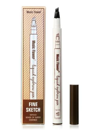 Карандаш для бровей music flower 01 black (черный)