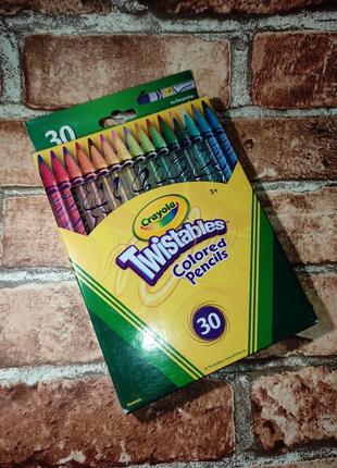 Карандаши цветные twist crayola, механические, выдвижные, 30 цветов1 фото