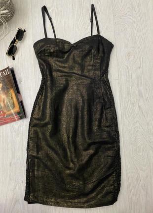 Вечернее платье сарафан с золотым отливом h&m1 фото