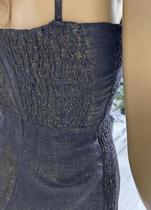 Вечернее платье сарафан с золотым отливом h&m6 фото