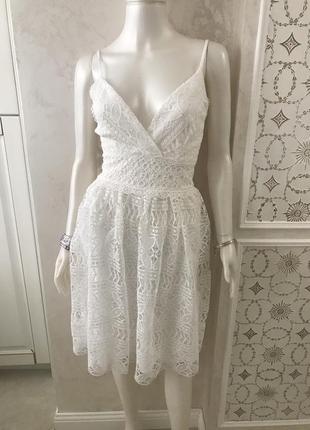 Нарядное белое кружевное платье vila3 фото