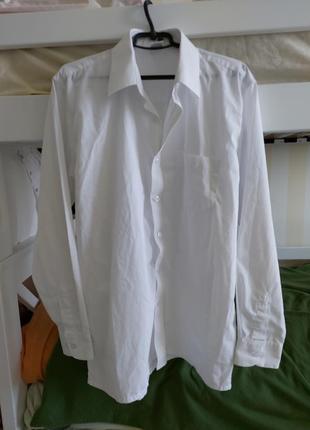 Базова біла сорочка, біла сорочка, пряма оверсайз3 фото
