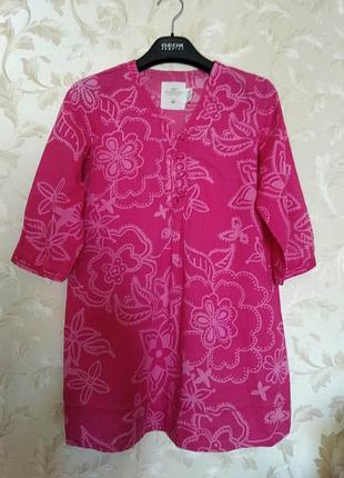 Яркая туника рубашка блуза h&m на девочку 10-12 лет