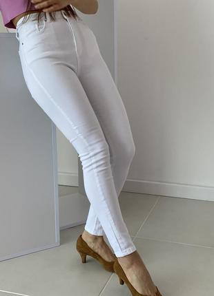 Білі джинси скінни американки висока посадка6 фото