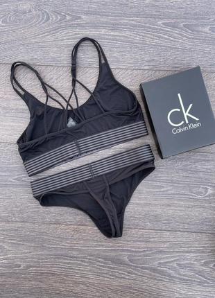 Женский комплект calvin klein striped в подарочной коробке2 фото