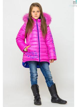 Куртка зимняя на девочку, размер 134
