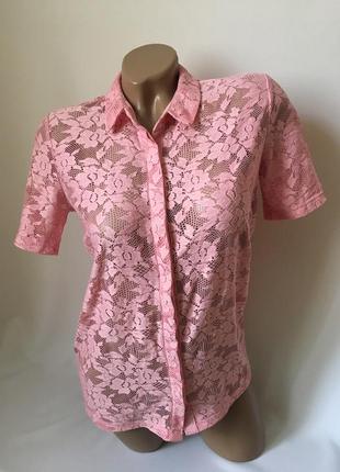 Рубашка розовая ажурная george1 фото