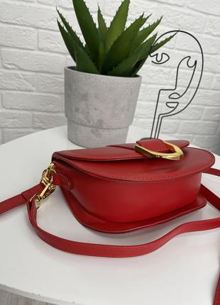 Красная сумка с длинным ремешком, сумка на плечо3 фото