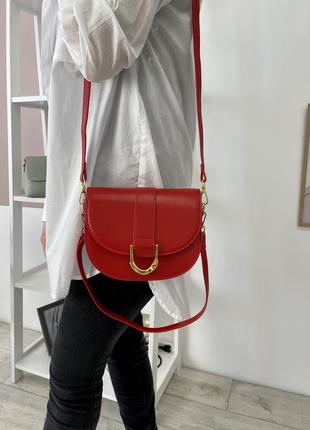 Красная сумка с длинным ремешком, сумка на плечо8 фото