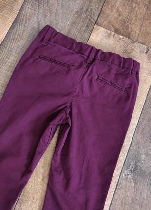 Брюки штаны джинсы 2-3г бордовые красные классические 98-104см для мальчика девочки7 фото