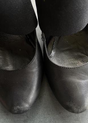 Закрытые чёрные туфли на устойчивом каблуке, 37 размер5 фото