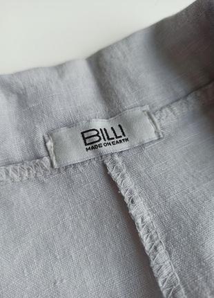 Красивая качественная итальянская льняная удлиненная блуза свободного силуэта 100% лен9 фото