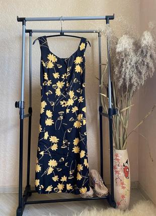 Вискозное миди платье 16-18р