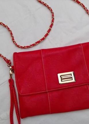 Червона сумочка клатч ,маленька сумка