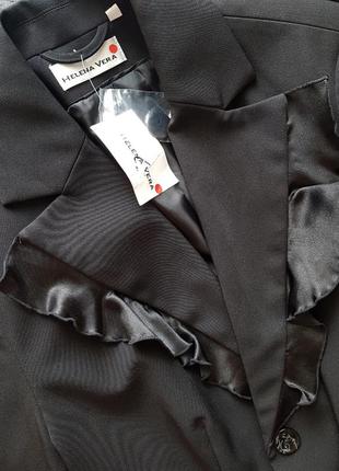 Новый брендовый черный модный однобортный базовый топовый удлиненный андеграунд пиджак helena vera m