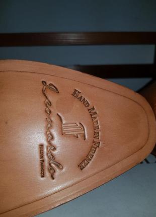 Мужские кожаные туфли ручной работы bruno magli 42 a.testoni bally5 фото