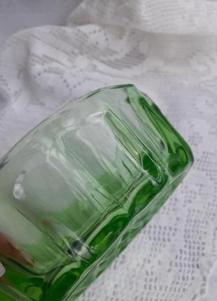 Урановое стекло! ваза конфетница стекло ссср советская клеймо винтаж зеленое художественное вазелиновое4 фото