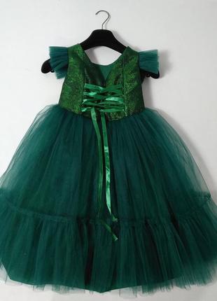 Нарядное праздничное пышное платье для девочки 5-6 лет 110-116 см4 фото