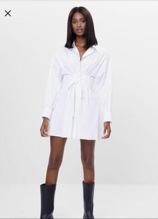 Платье zara рубашка все размеры