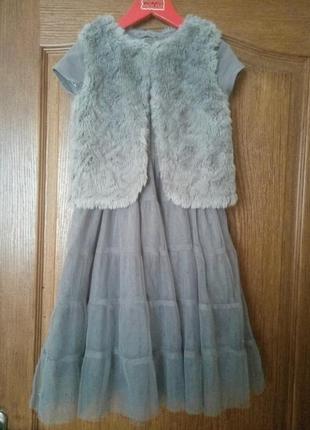 Платье, фатиновая юбка 7-9 лет hm1 фото